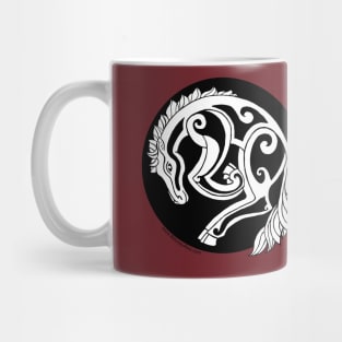 White Horse Celtic style Mug